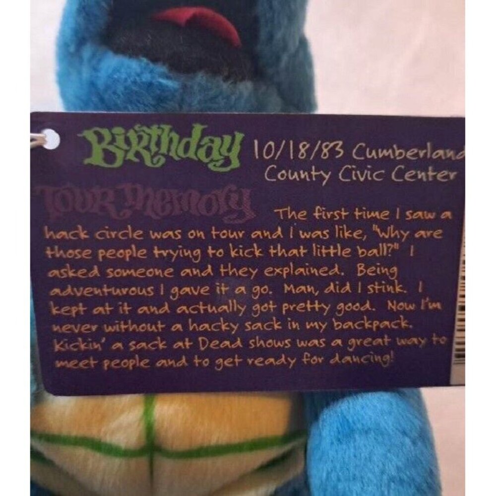 Lazy Lightning Grateful Dead Turtle Beanie Limited Edition Plush Doll Blue NWT - Picture 5 of 5